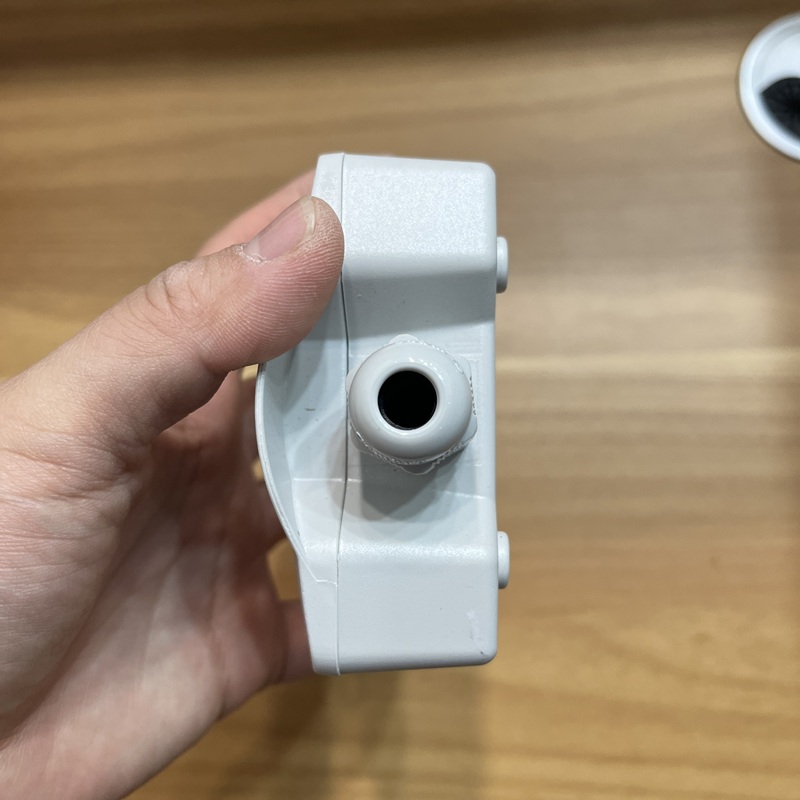 Close-up of the sensor's waterproof cable gland, dust and moisture resistant