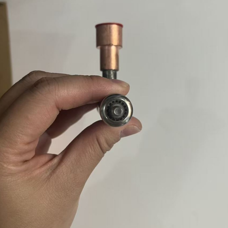 Close-up of the valve port, showing internal structure.