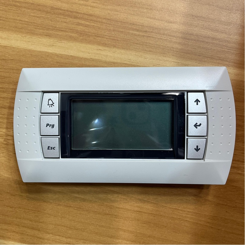 Device front view with display and operation buttons
