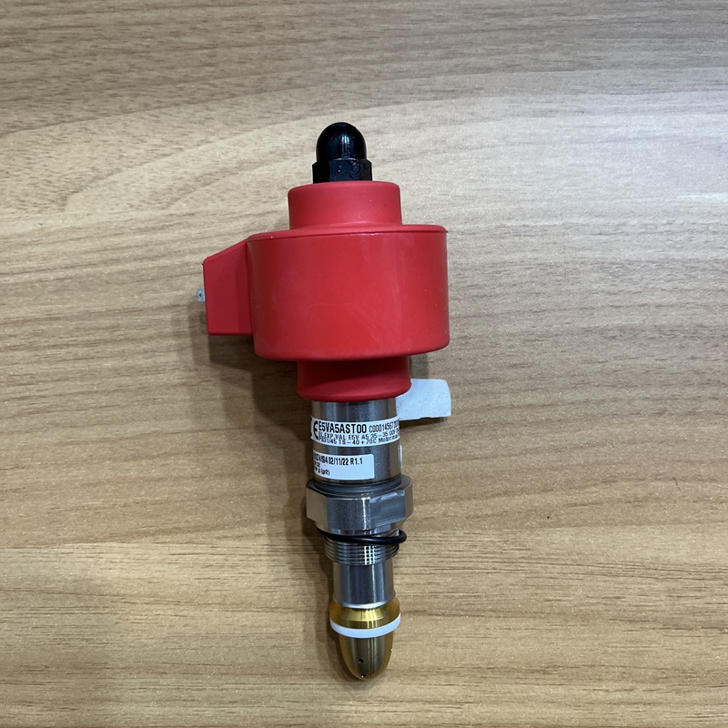 Same type valve actuator with red coil and specification label
