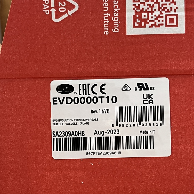 Close-up of the device's outer package label