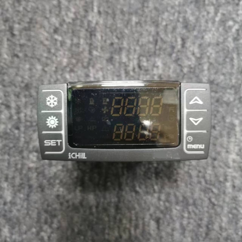Front side of temperature controller, dual digital display with side function buttons