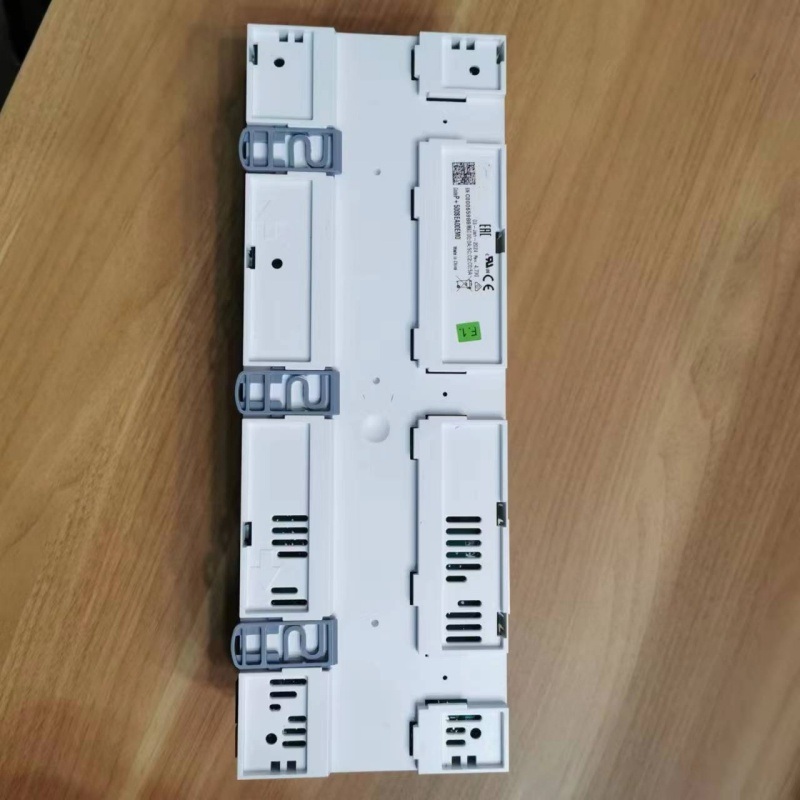 Rear side with DIN clips and mounting holes