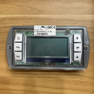 Close-up of the front of an industrial operator panel