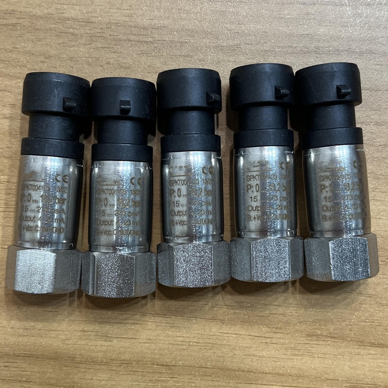 Five pressure sensors arranged neatly