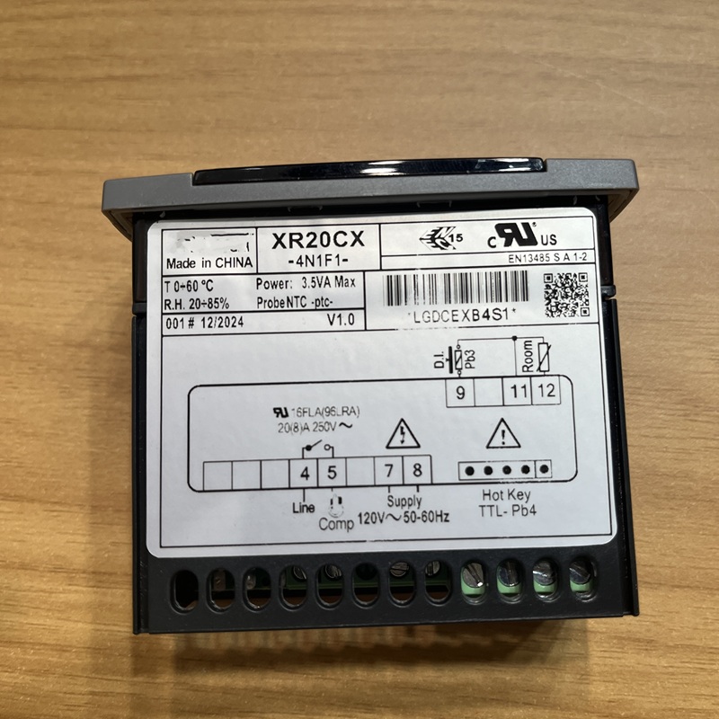 XR20CX-4N1F1 thermostat back label