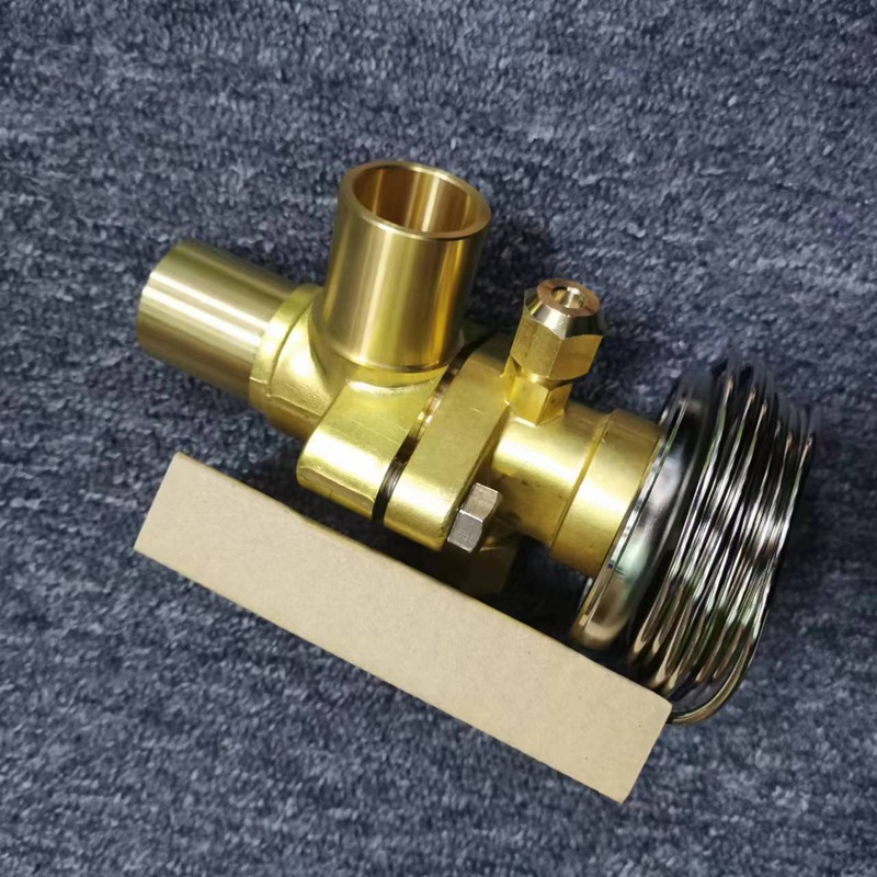 Side view of valve inlet and outlet pipe ports