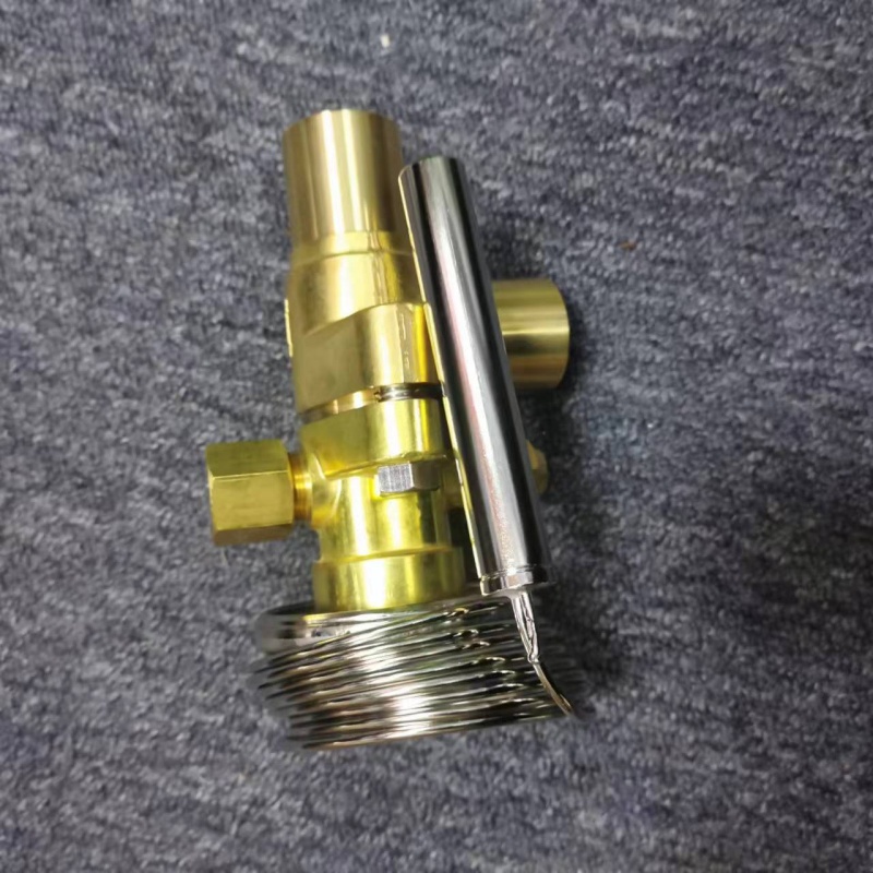Side full view of expansion valve with capillary tube