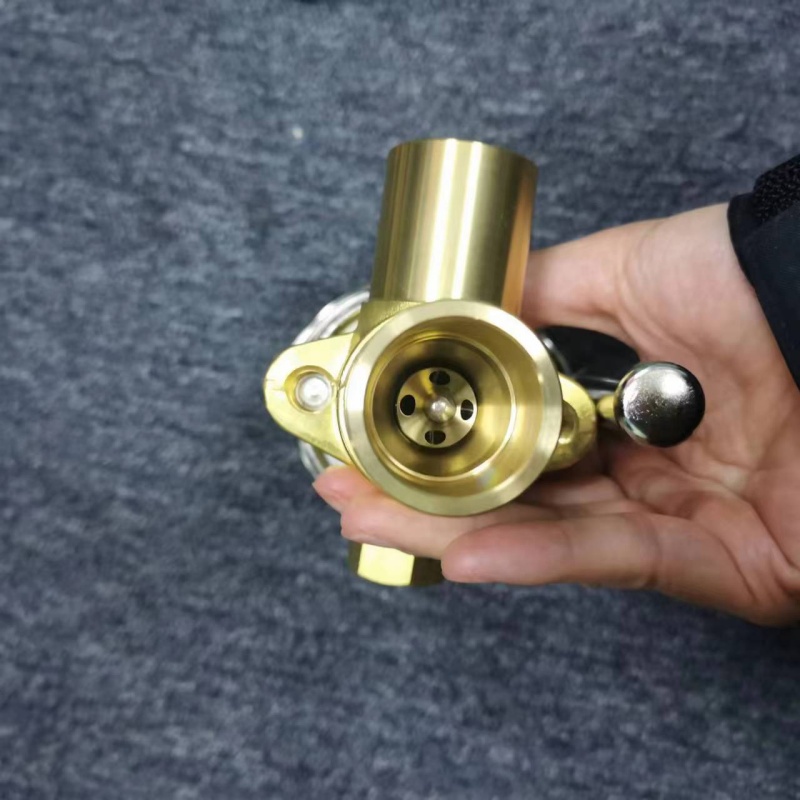 Close-up of internal spool port of expansion valve