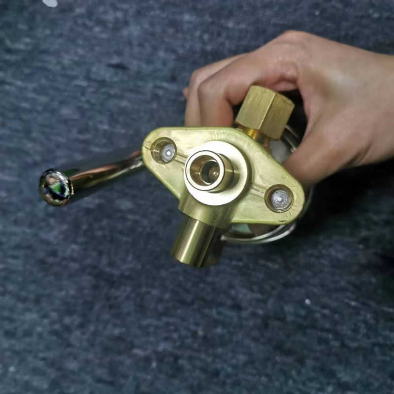 Close-up of valve mounting flange end face