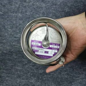 Close-up of thermal expansion valve power head label