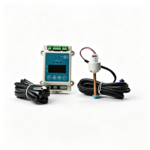 Complete electronic expansion valve controller assembly, including control mainboard, pressure sensor with copper tube connection and NTC temperature senso