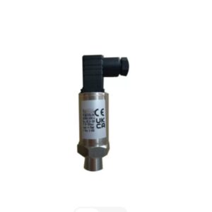 Stainless steel pressure transmitter with black electrical connector
